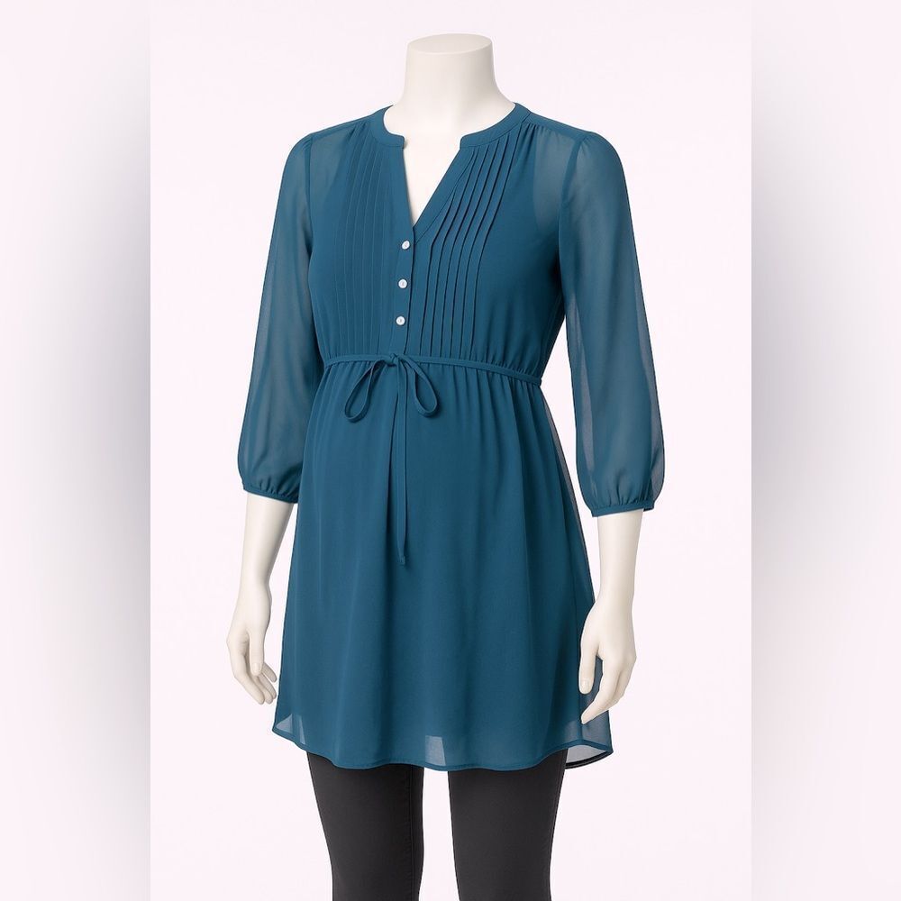 Motherhood Maternity Blue Tunic Top Small